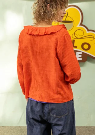“Amelie” woven organic cotton blouse - chilli