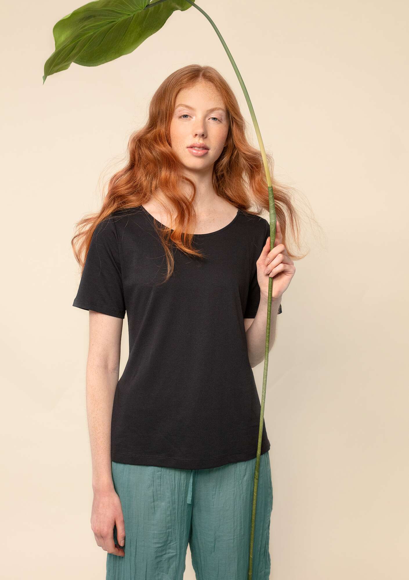 Shirt aus Öko-Baumwolle/Modal schwarz thumbnail