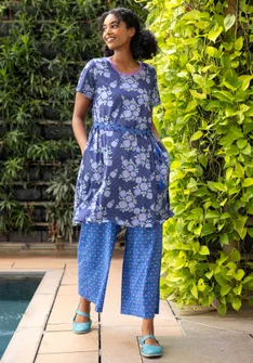 Robe "Rema" en jersey de coton biologique - lupin