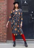 Robe "Rosendale" en coton biologique tissé (noir M)
