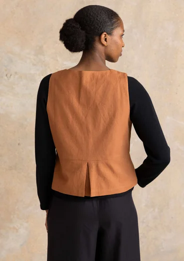 Webweste „Esme“ aus Bio-Baumwolle/Leinen - eichel