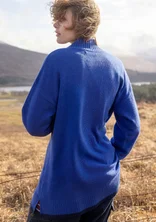 Stricktunika aus Lammwollmischung - tiefblau