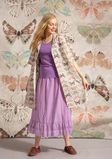 “Fjäril” woven dress in organic cotton - feather