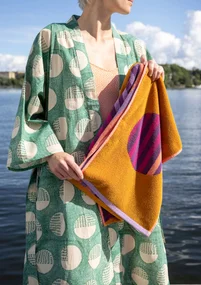 “Eclipse” organic cotton kimono - green sea glass