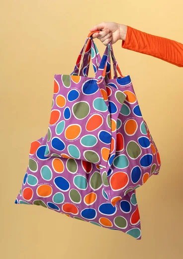 Organic cotton fabric tote bag S - multicoloured