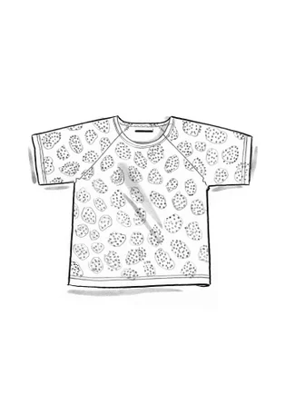 “Himla” organic cotton jersey top - black/patterned
