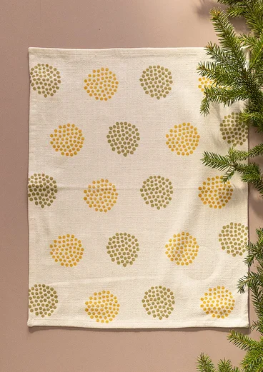 Bordstablett "Taiga" i ekologisk bomull - ljus ochre