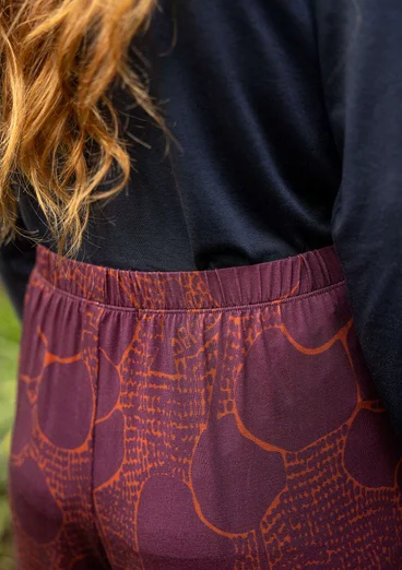 Pantalon "Harriet" en jersey de lyocell/élasthanne - aubergine