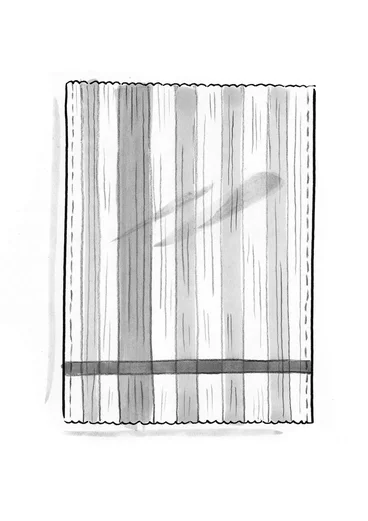 Striped organic cotton placemat - amaryllis