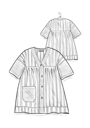 “Sofia” organic cotton smock blouse - blue butterfly