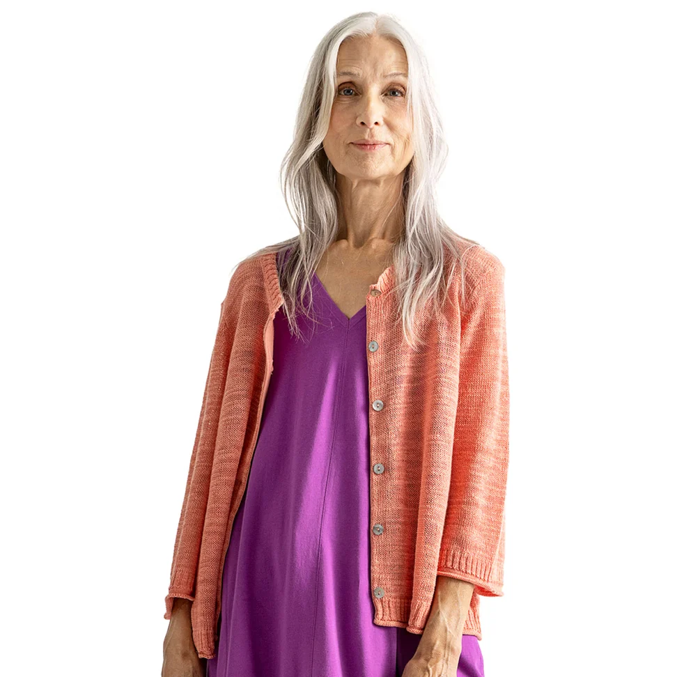 Cardigan in linen/organic cotton - lily