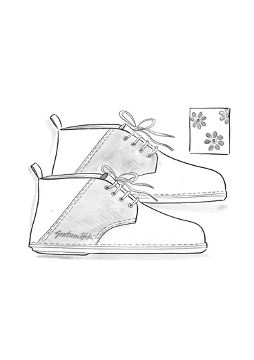 Stiefeletten aus Nubuk-/Nappaleder - wermutkraut