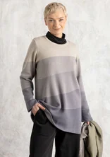 “Siv” recycled/organic cotton knit tunic - grey