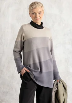 “Siv” recycled/organic cotton knit tunic - grey