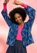 “Tulip” organic/recycled cotton cardigan - indigo