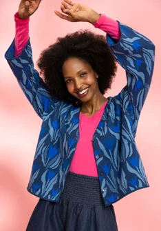 Gilet "Tulip" en coton biologique/recyclé - indigo