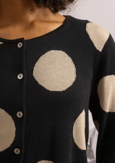 “Ina” organic cotton/lyocell cardigan - black