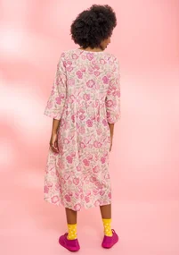 Geblümtes Kleid „Peace“ aus Bio-Baumwolle - hellpuderrosa