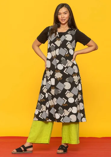 Robe en jersey « Kompass » en coton biologique - noir