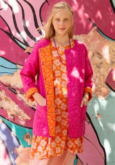 “Pigment” reversible quilted jacket in organic cotton - rosa0SP0begonia