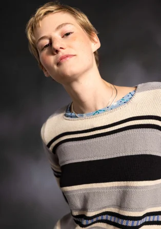 “Alfrida” recycled cotton sweater - heron