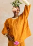 Geweven blouse "Tindra" van biologisch katoen (clementine L)