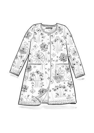 Long gilet "Täppa" en coton biologique - moutarde