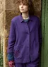 Einfarbige Jacke „Frigg“ aus Bio-Baumwolle (brombeere L)