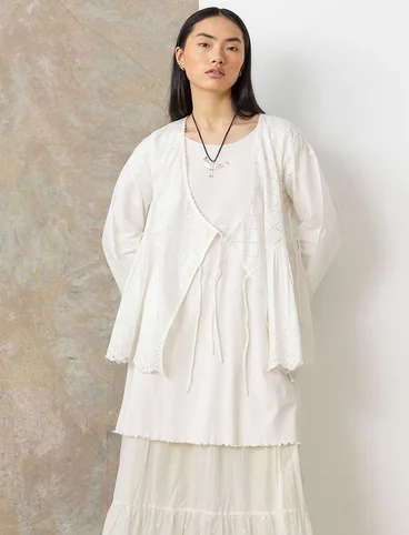 “Syd” woven blouse in organic cotton - halvblekt