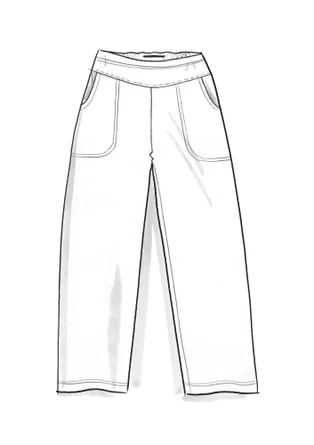 Tricot broek van lyocell/wol - donkerjaspis