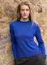 Feinstrick-Pullover aus zarter Wolle (tiefblau M)