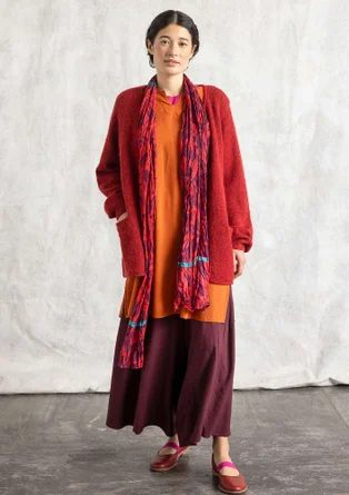 “Kelly” organic cotton scarf - parrot red