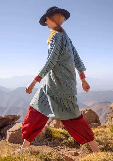 Robe "Sky" en coton biologique tissé - graphite