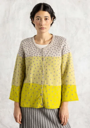 “Siv” recycled/organic cotton cardigan - lime green