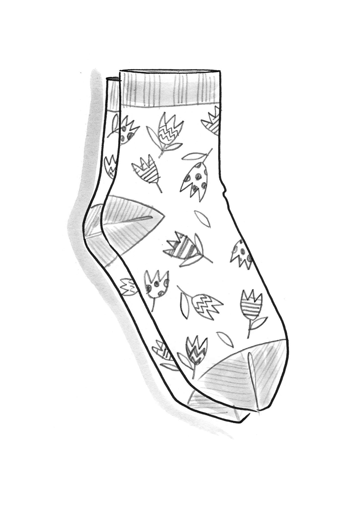 “Evelyn” socks in organic cotton