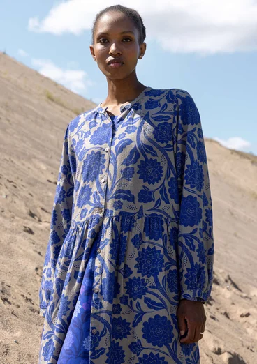 Robe tissé "Moonlight" en viscose/lin - lupin