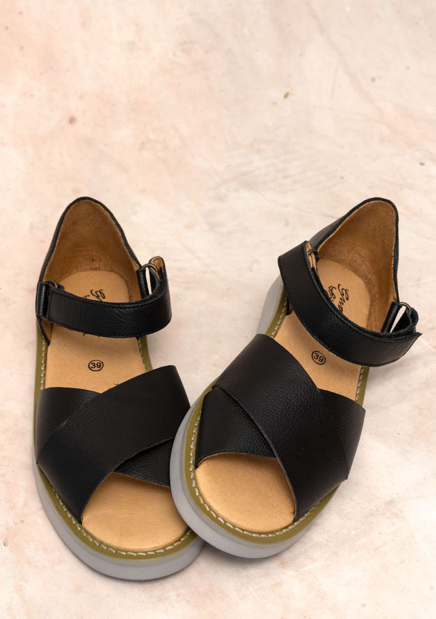 Nappa sandalen zwart thumbnail