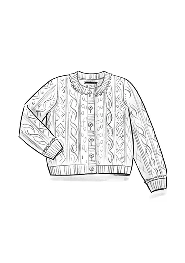 Strickjacke „Eternity“ aus Lammwollmischung - grasgrün