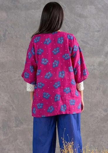 Tunique "Loella" en lin tissé - cochenille