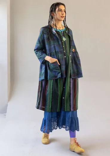 “Alaska” organic cotton/linen blouse - dark indigo