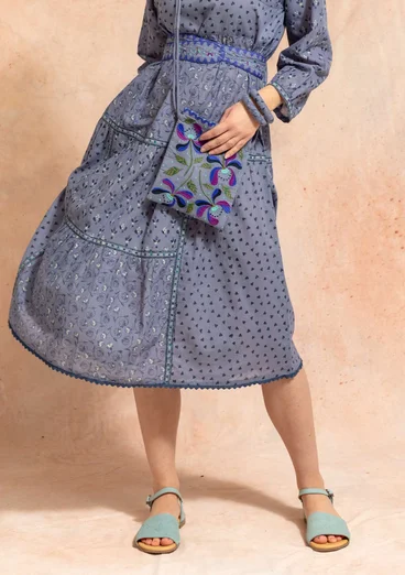 Klänning "Melodie" i ekologisk bomull - ljus indigo