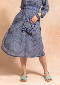 Klänning "Melodie" i ekologisk bomull - ljus indigo