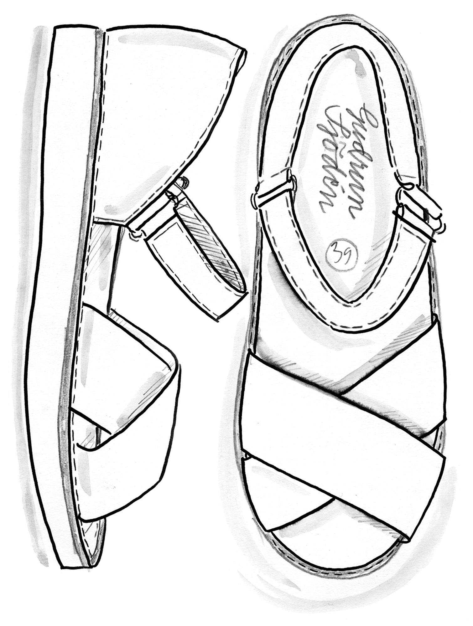 Sandalen aus Nappaleder