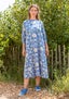 “Protea” jersey dress in lyocell/spandex flax blue thumbnail