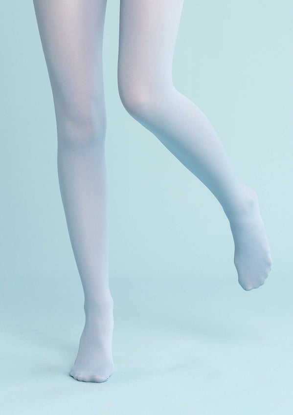 Solid-colour tights pigeon blue