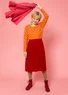 Jupe en maille de laine (coquelicot L)