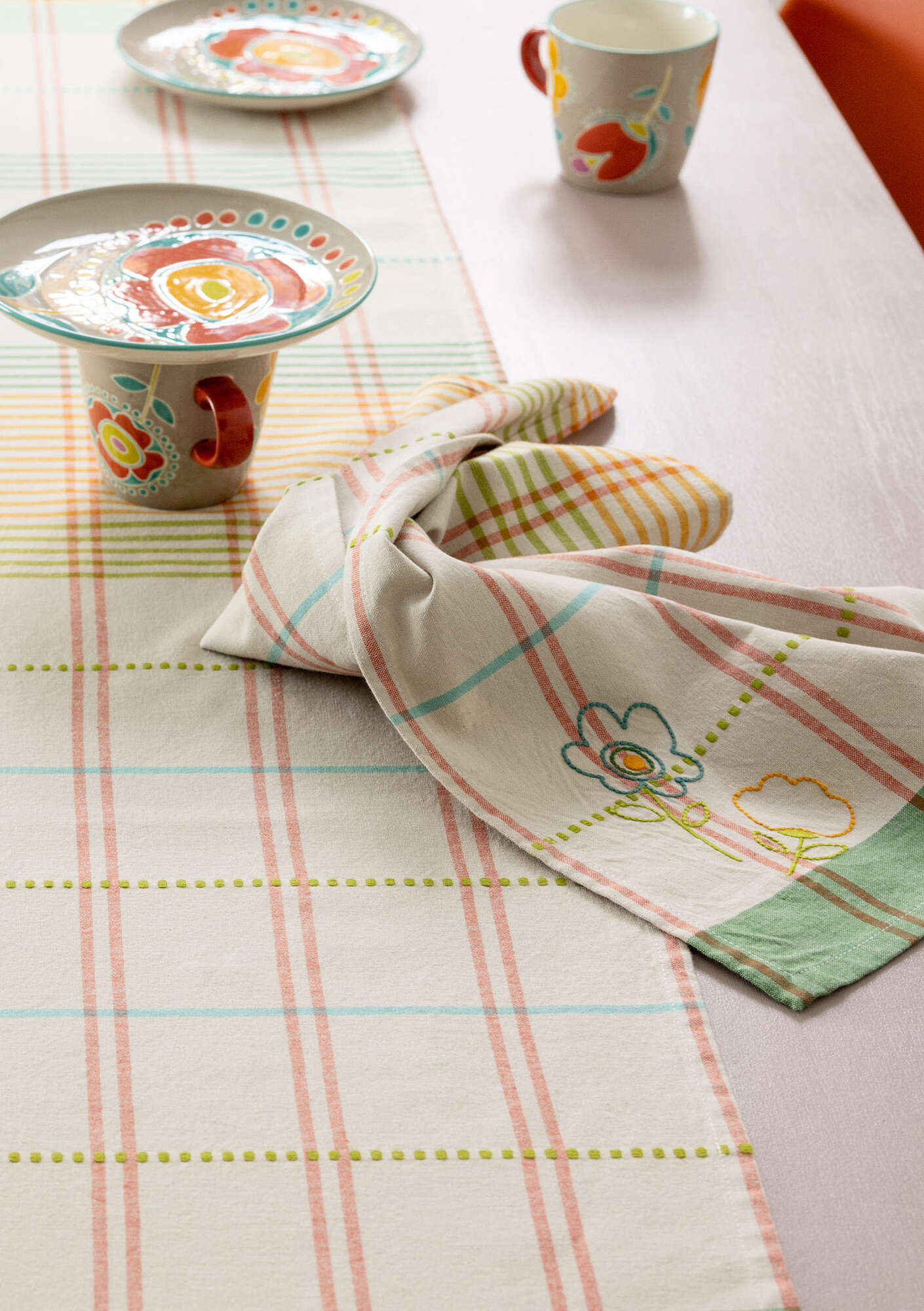 “Fields” organic cotton tea towel natural thumbnail