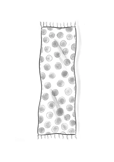 “Grace” linen scarf - pink begonia