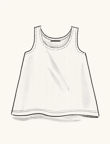 “Singö” jersey tank top in organic cotton/modal - koppar