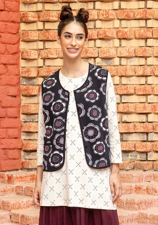 “Crossing” jersey tunic in organic cotton/elastane - almond milk